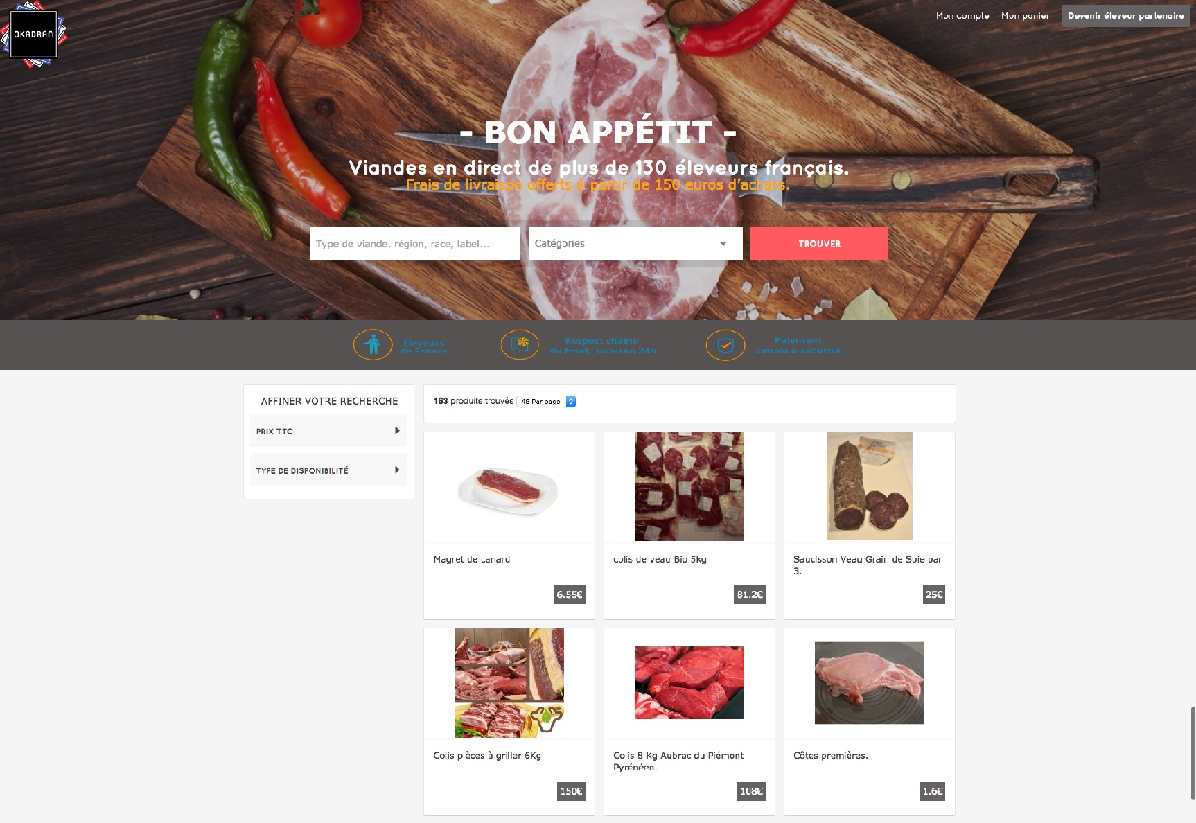 vente directe de viande okadran.fr