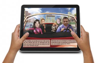 Zoom sur tablette avec ebook personnalisé Zoom sur tablette avec ebook personnalisé
