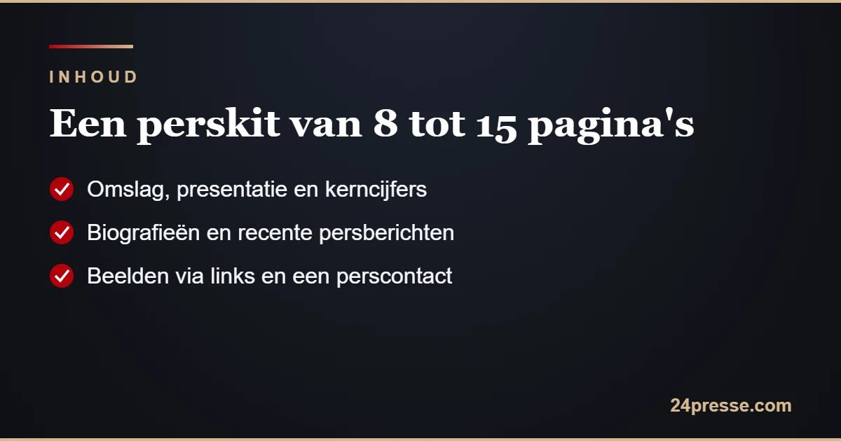 Perskit voorbeeld: de inhoud van een perskit in drie punten