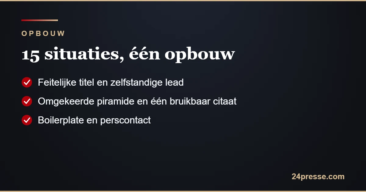 Voorbeeld persbericht: de opbouw die redacties verwachten, in drie punten