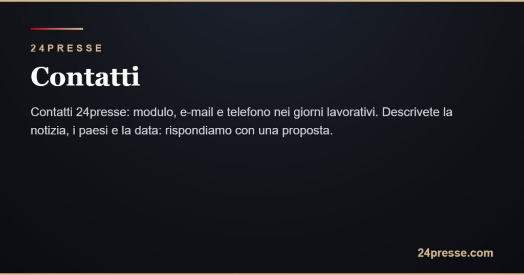 Contatti 24presse: telefono, e-mail e indirizzo