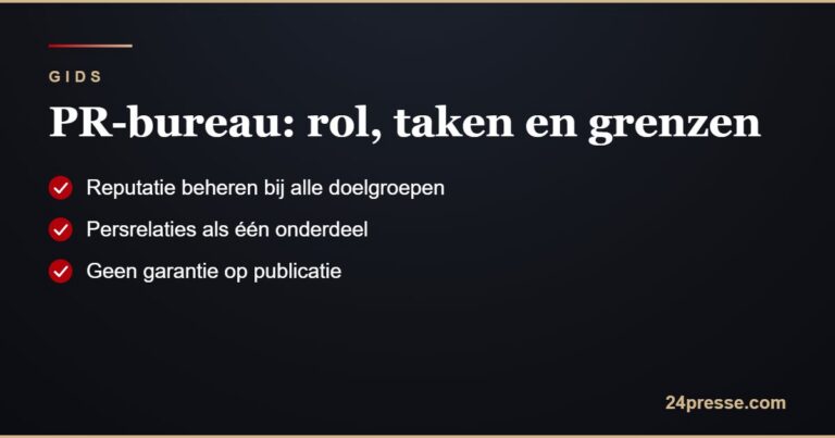 PR-bureau: rol, taken en grenzen van een pr-bureau